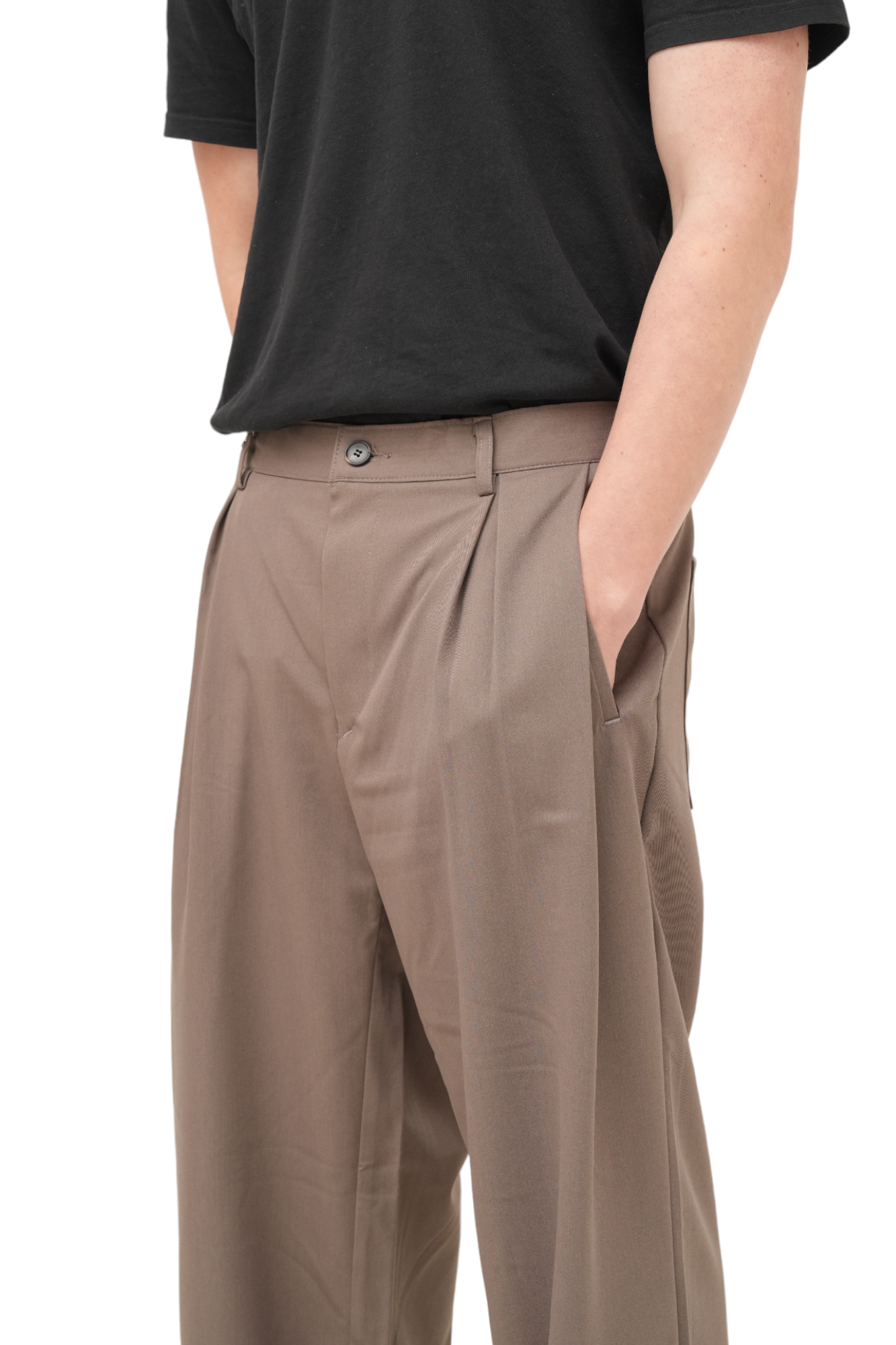 Invis-Able Magaret 2-Tuck Pants Brown