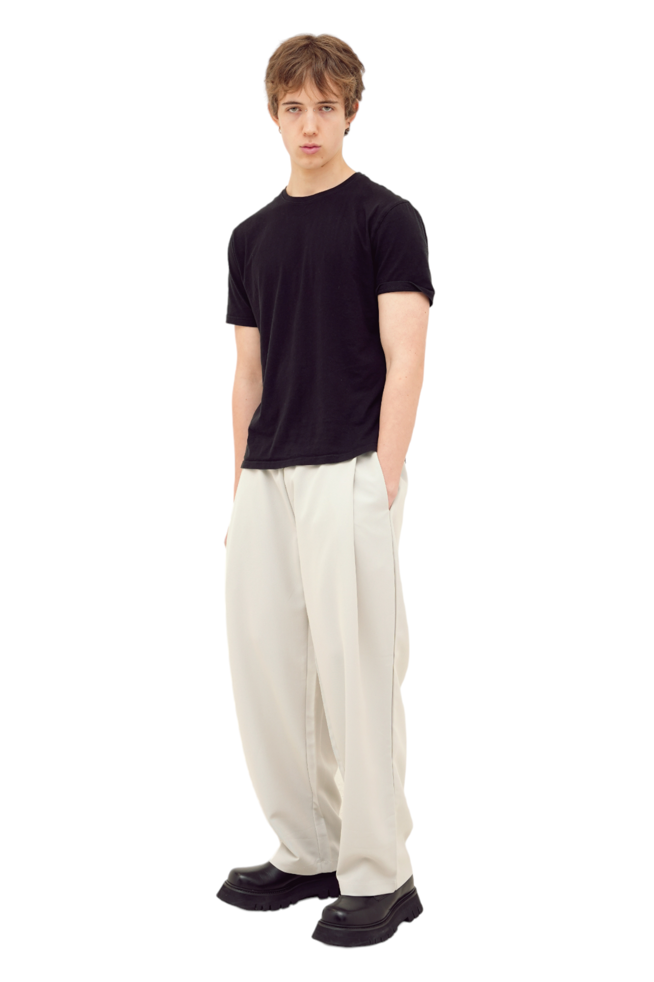 Eden 1-Tuck Pants Black