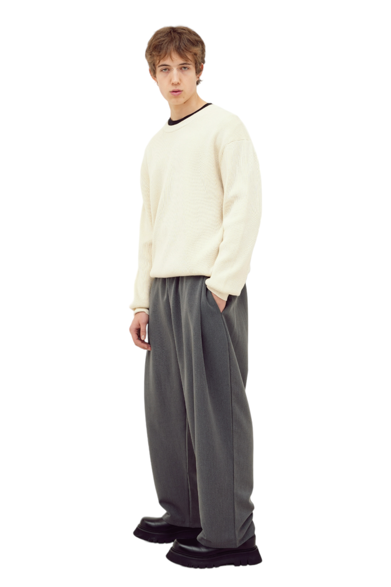 Eden 1-Tuck Pants Black