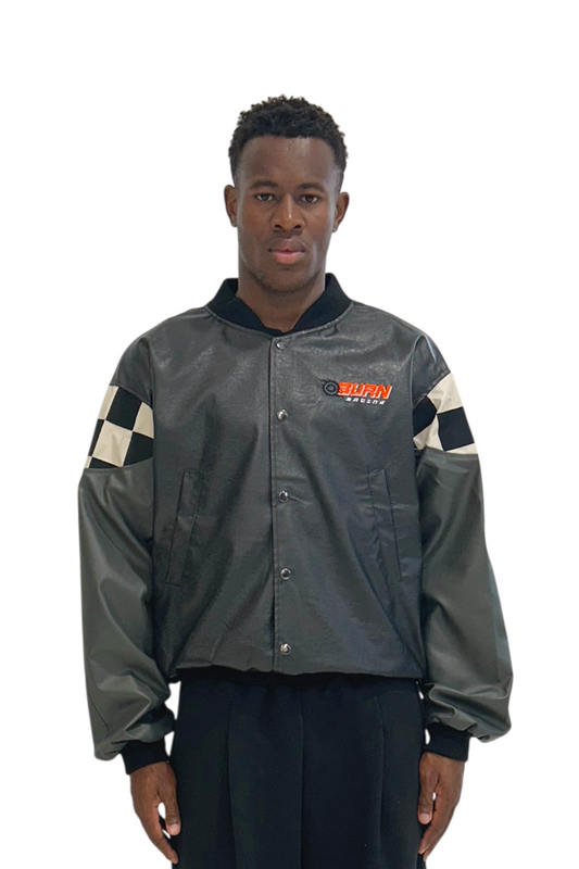 By Attention Burn Racing Jacket Black | ODD EVEN
