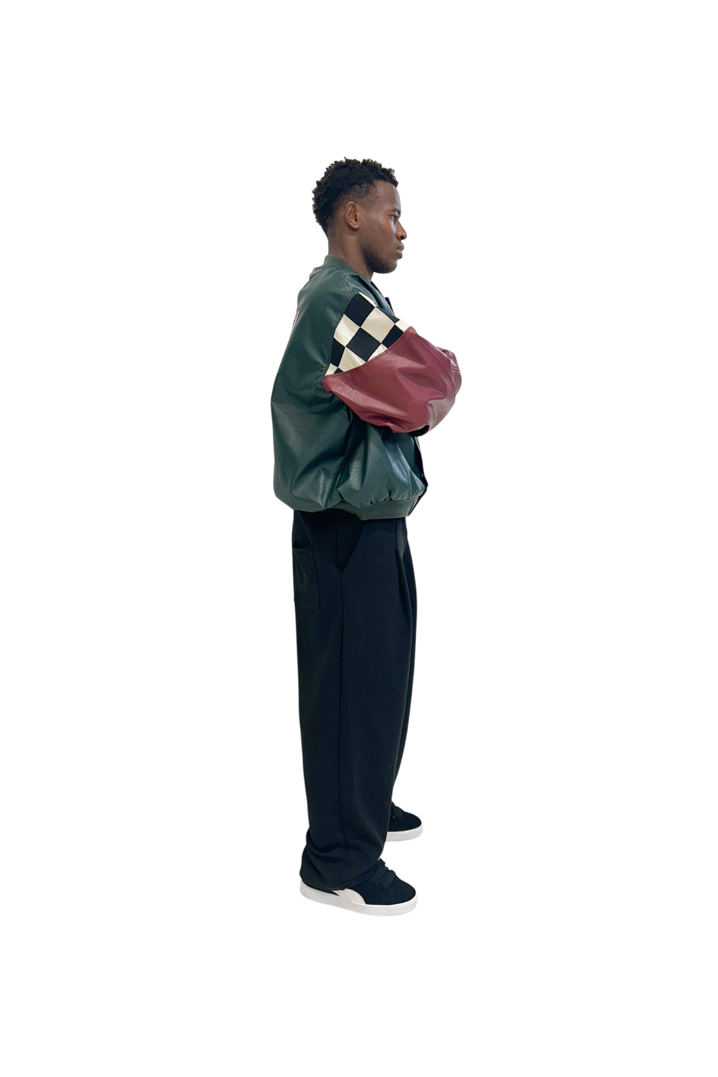 By Attention Burn Racing Jacket Forest Green