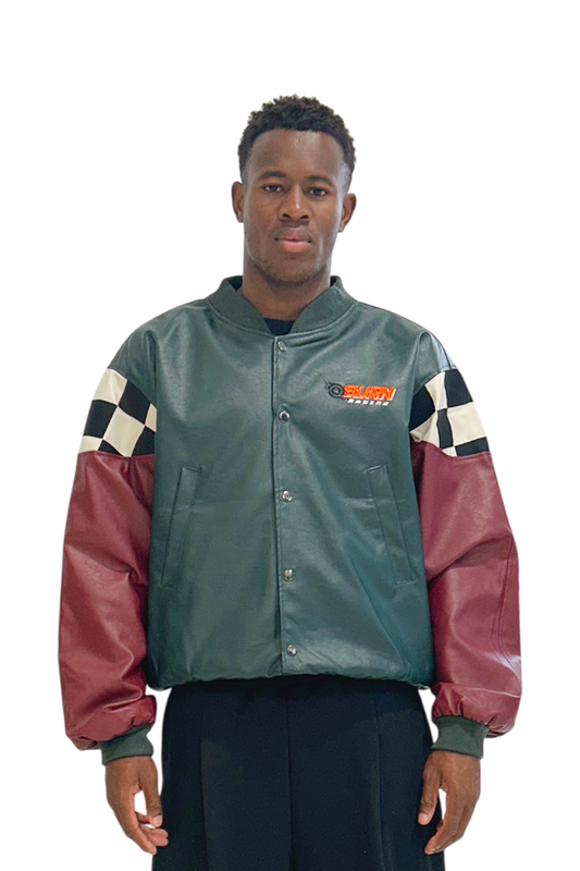 By Attention Burn Racing Jacket Forest Green | ODD EVEN