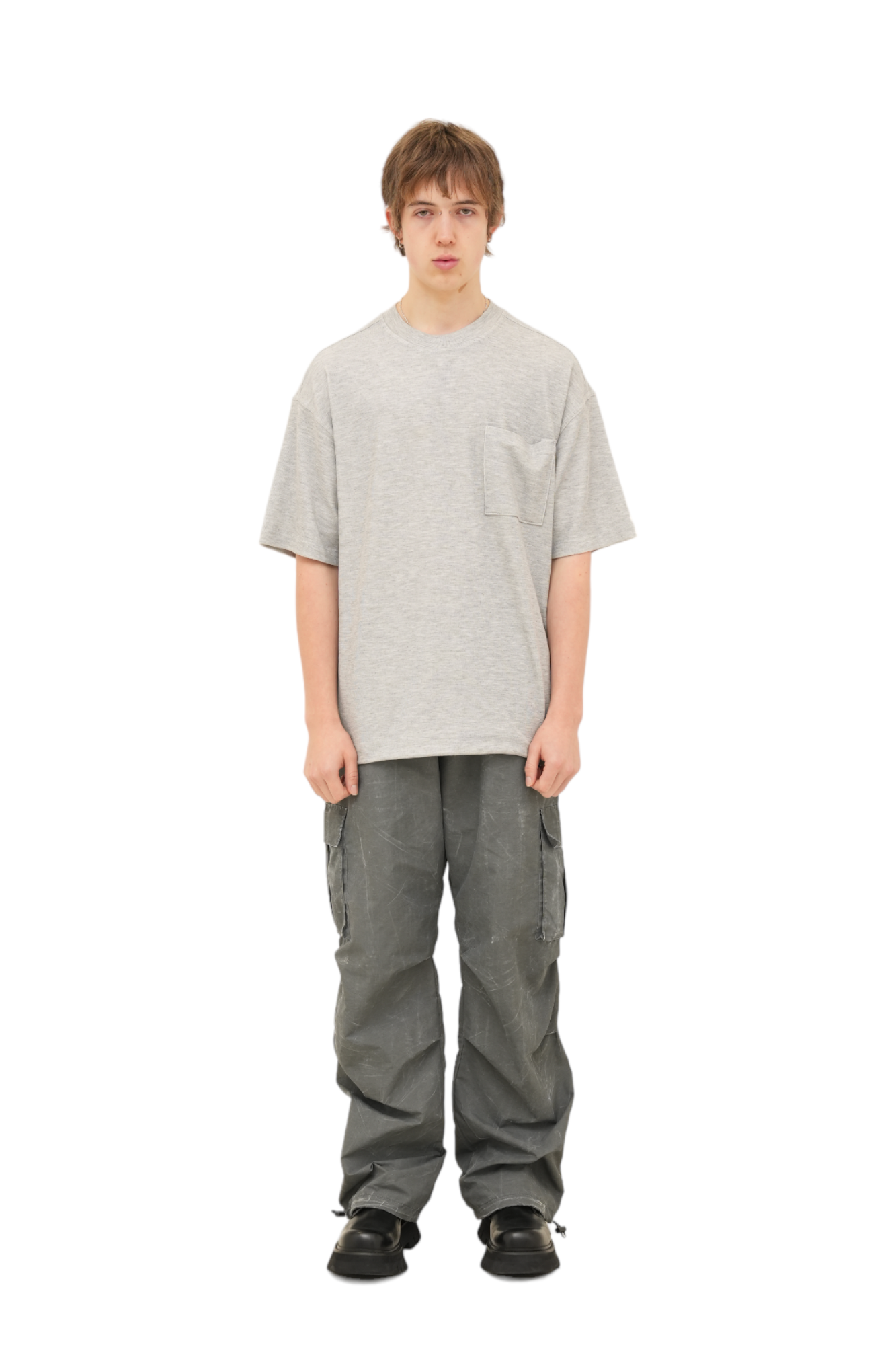 Game Washed Detail Cargo Pants Grey