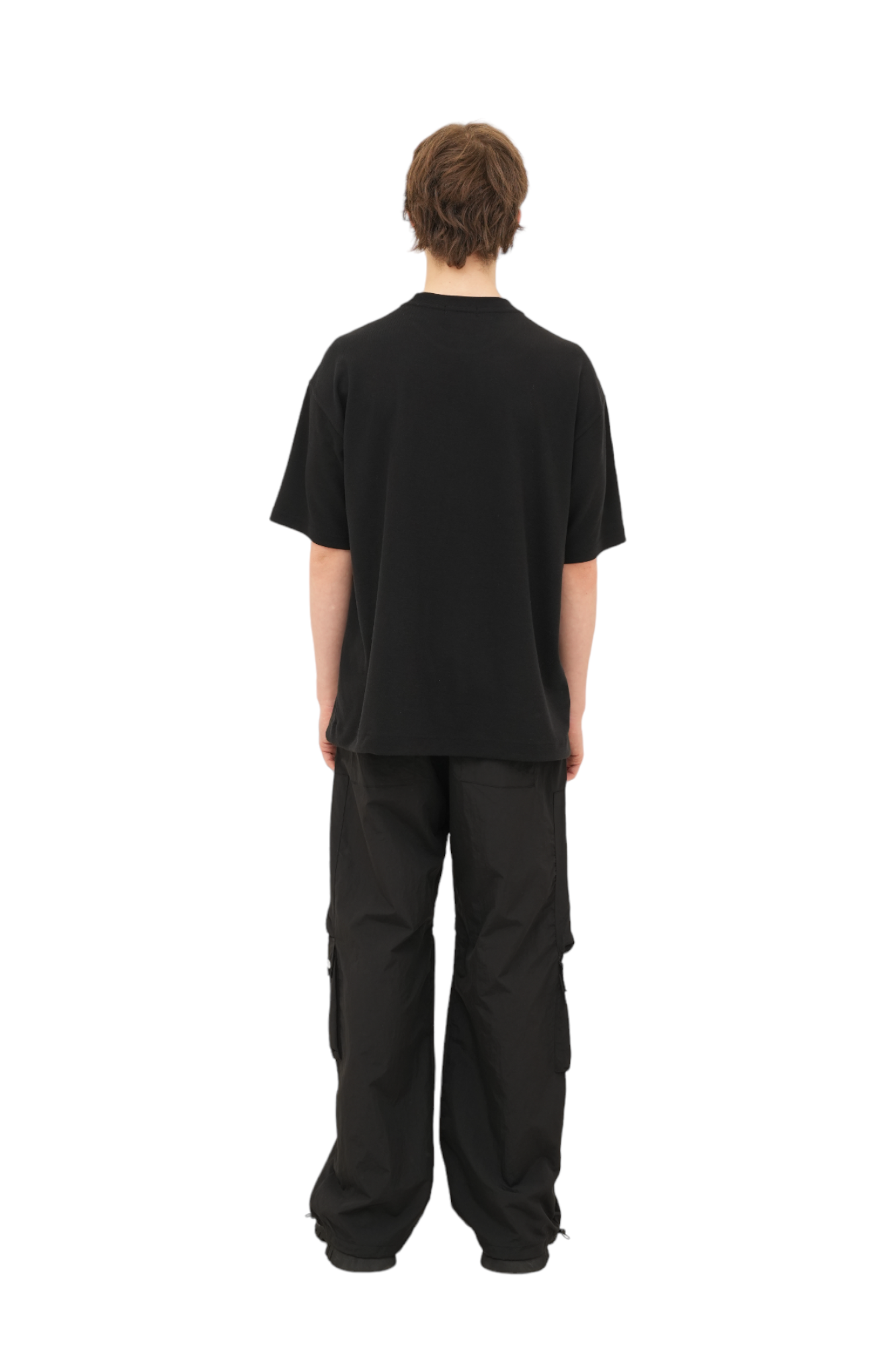 Game Snap Button Detail Cargo Pants Black