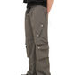 Game Snap Button Detail Cargo Pants Charcoal