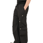 Game Snap Button Detail Cargo Pants Black