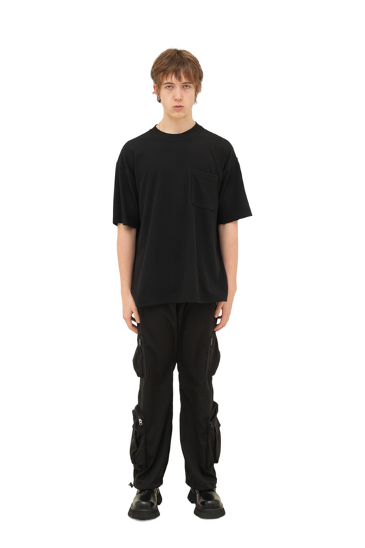 Game Pocket Detail Cargo Pants Black