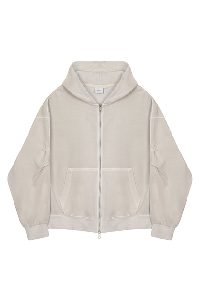 Invis-Able Athletic Box Zip Hoodie V2 Beige | ODD EVEN