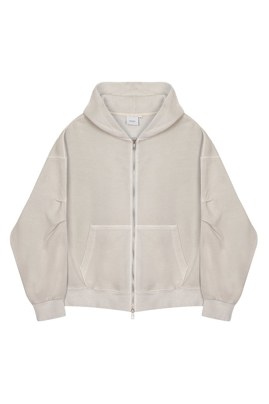 Invis-Able Athletic Box Zip Hoodie V2 Beige | ODD EVEN