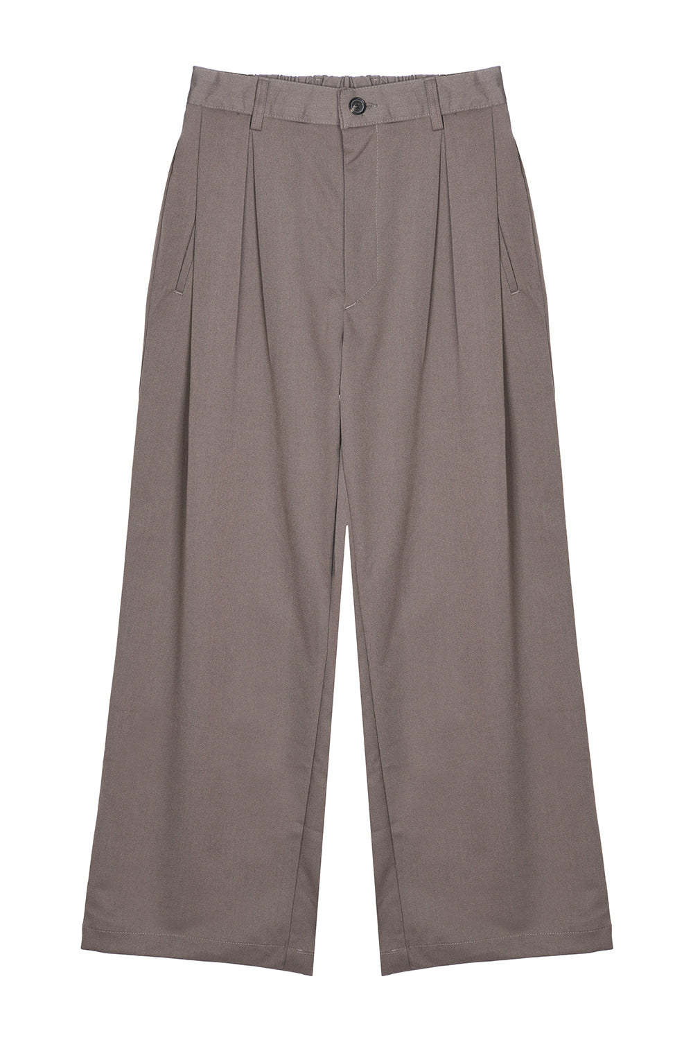 Margaret 2-Tuck Pants Brown | ODD EVEN