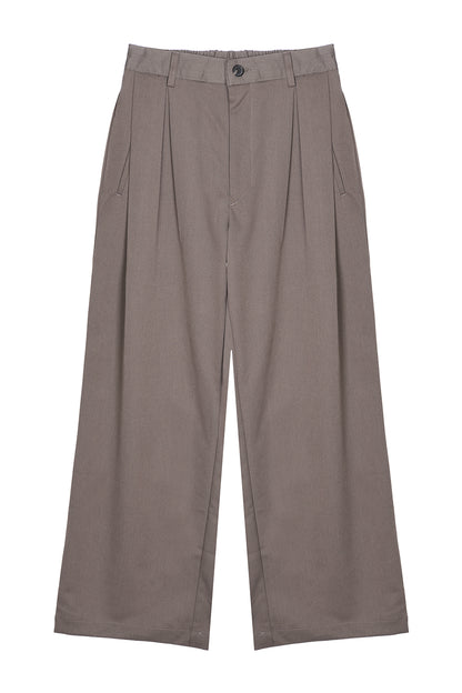 Margaret 2-Tuck Pants Brown | ODD EVEN