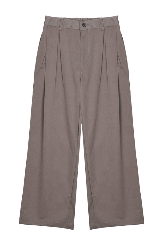 Margaret 2-Tuck Pants Brown | ODD EVEN
