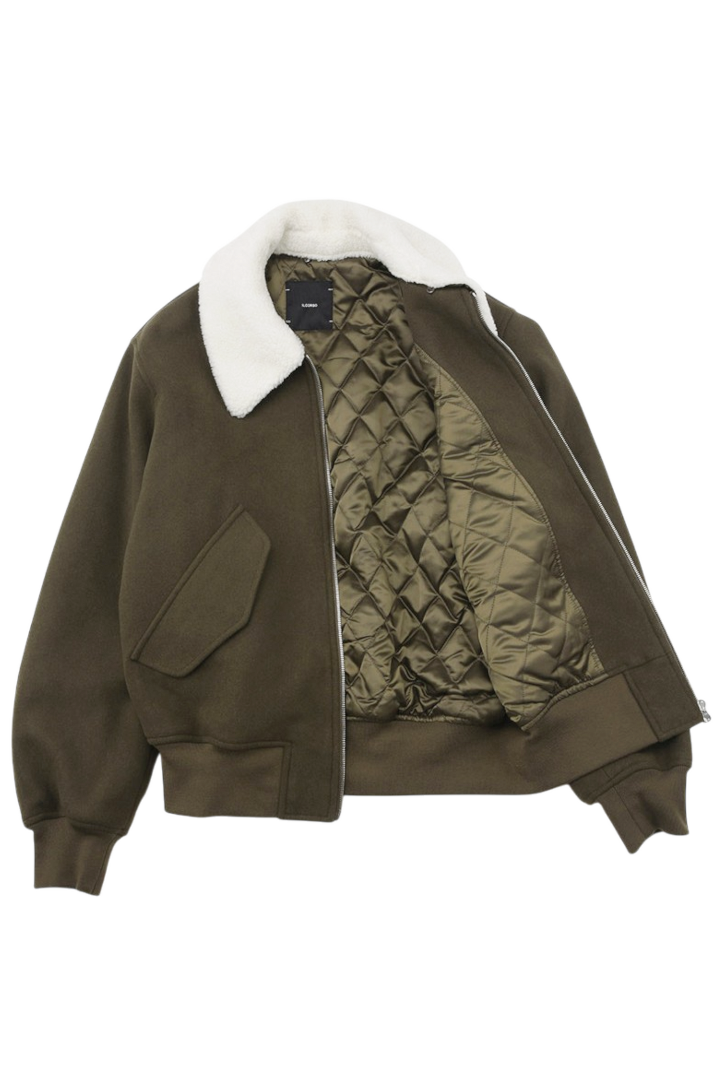 Ilcorso Western Wool Zip Jacket Kahki | ODD EVEN