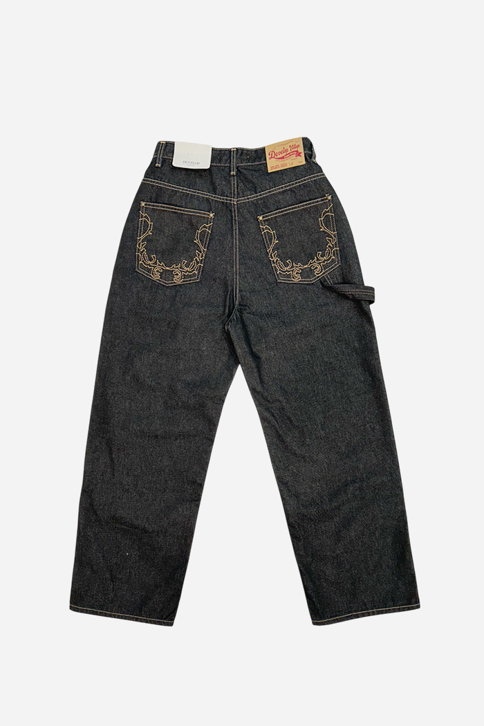 Develop Korea Golden Crown Jeans Black | ODD Even