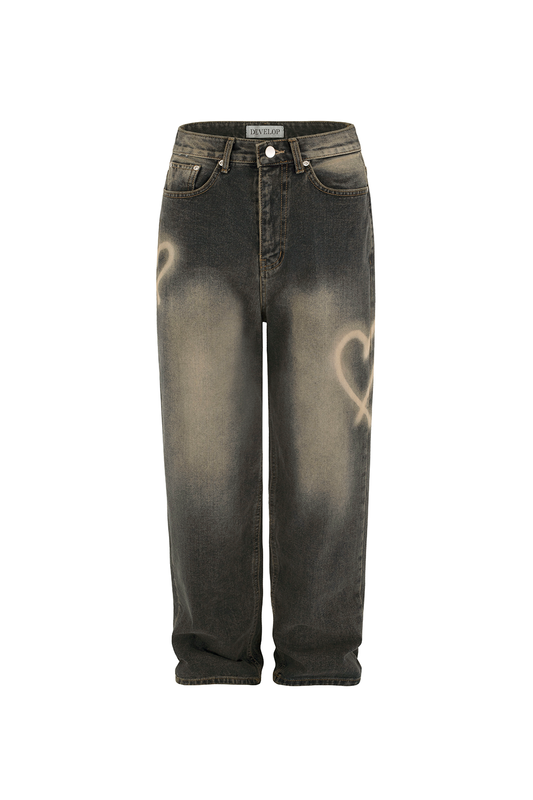 Develop Korea Hearts Collide Jeans Navy