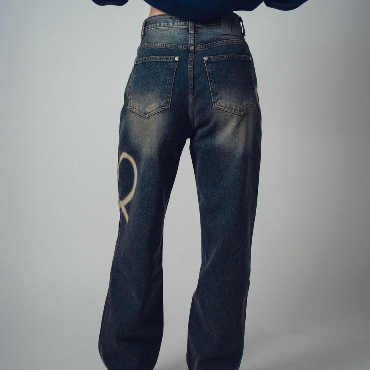 Develop Korea Hearts Collide Jeans Navy