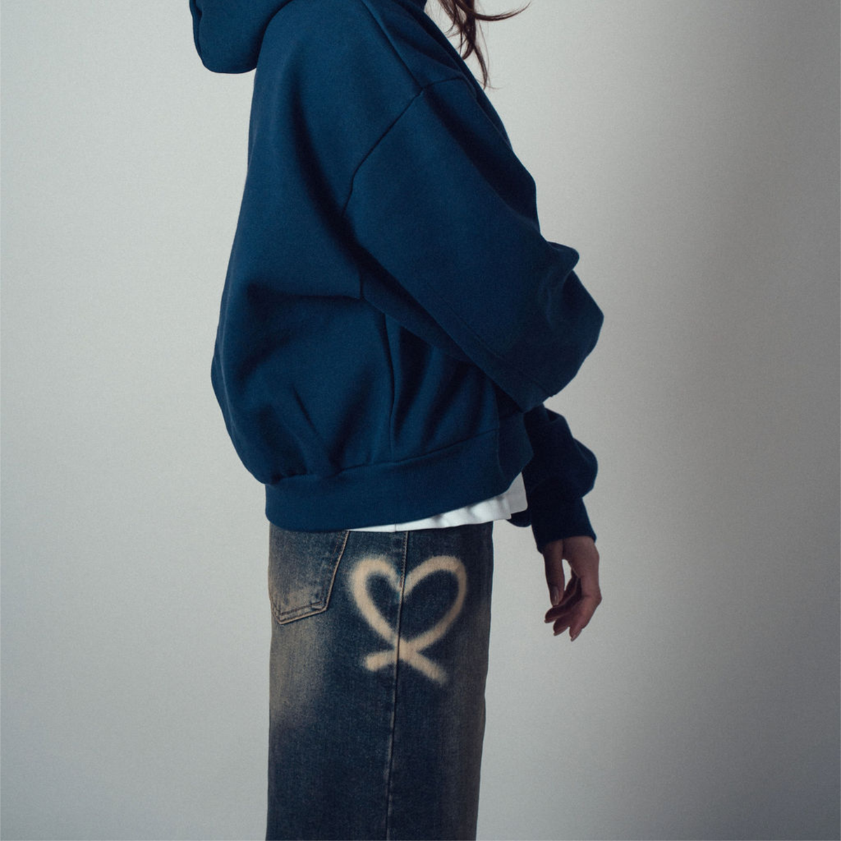 Develop Korea Hearts Collide Jeans Navy
