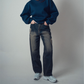 Develop Korea Hearts Collide Jeans Navy