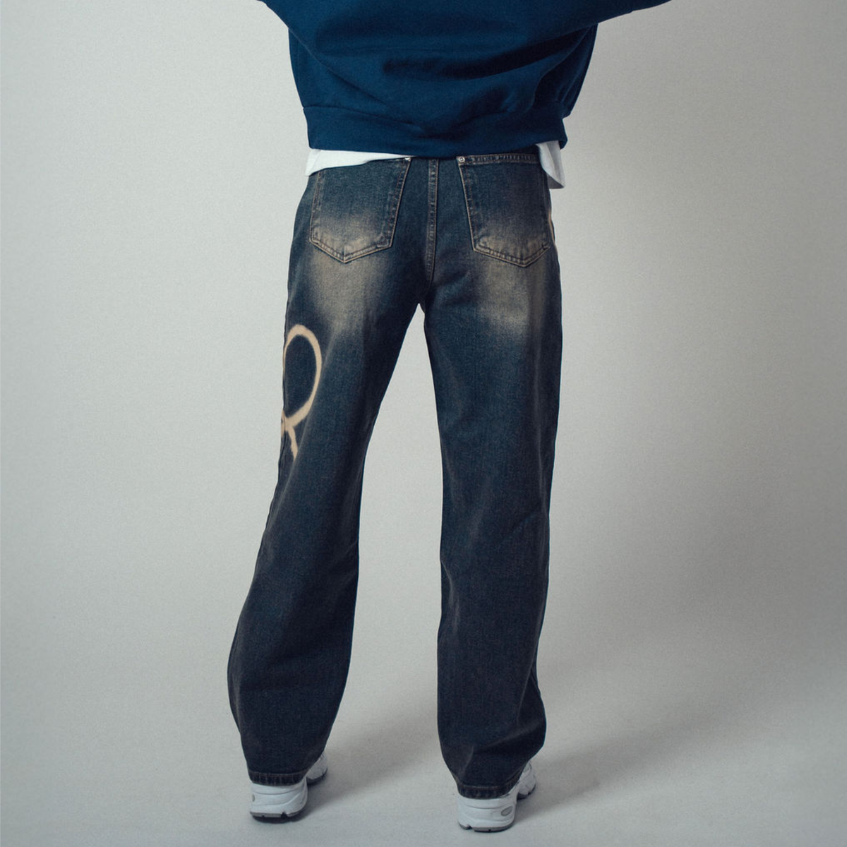 Develop Korea Hearts Collide Jeans Navy