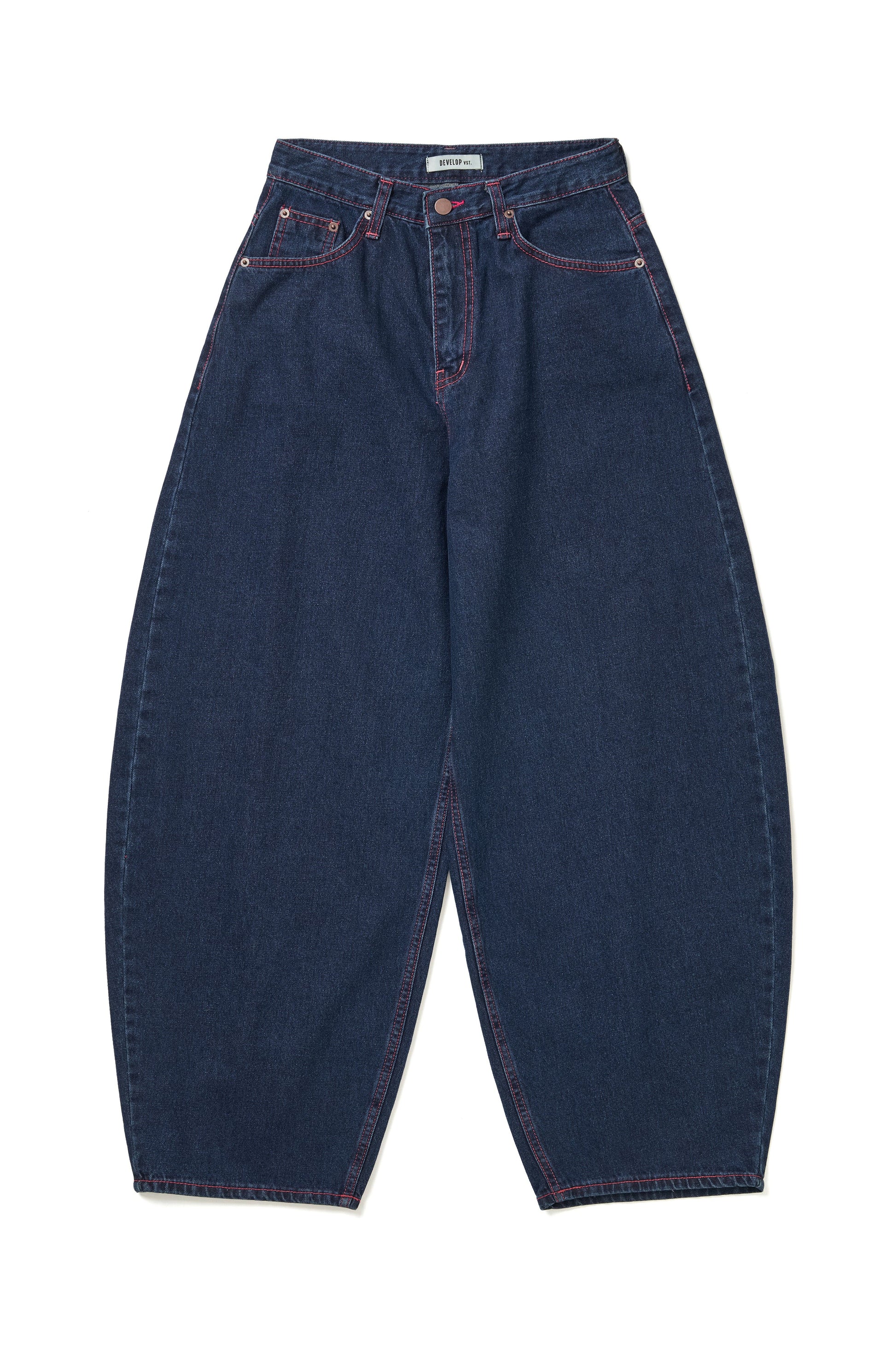 Develop Korea Pink Wave Jeans Blue | ODD EVEN