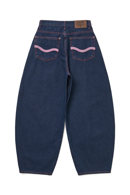 Develop Korea Pink Wave Jeans Blue | ODD EVEN