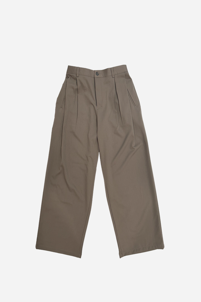 Margaret 2-Tuck Wide Leg Pants Brown | ODD EVEN – Odd Even