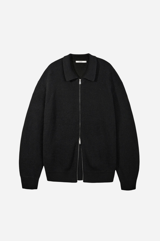 Kiimuir Mozart Zip Knit Black | ODD EVEN