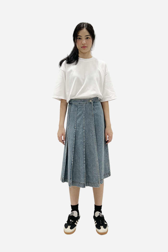 Develop Korea Nail In The Coffin Skirt Blue | ODD EVEN