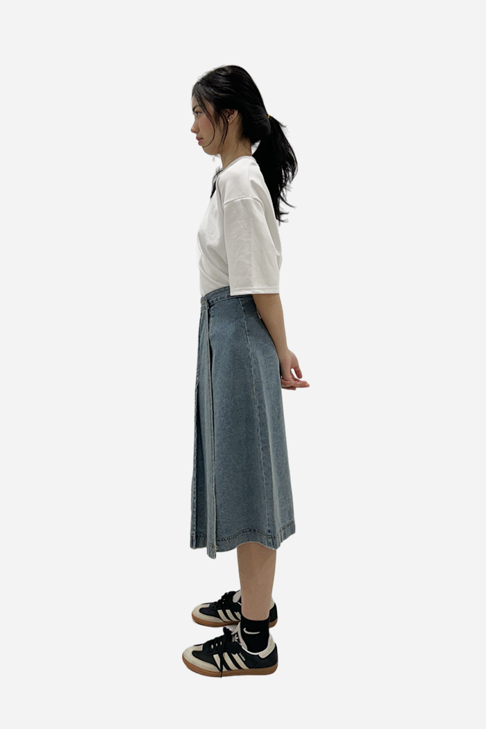 Develop Korea Nail In The Coffin Skirt Blue | ODD EVEN