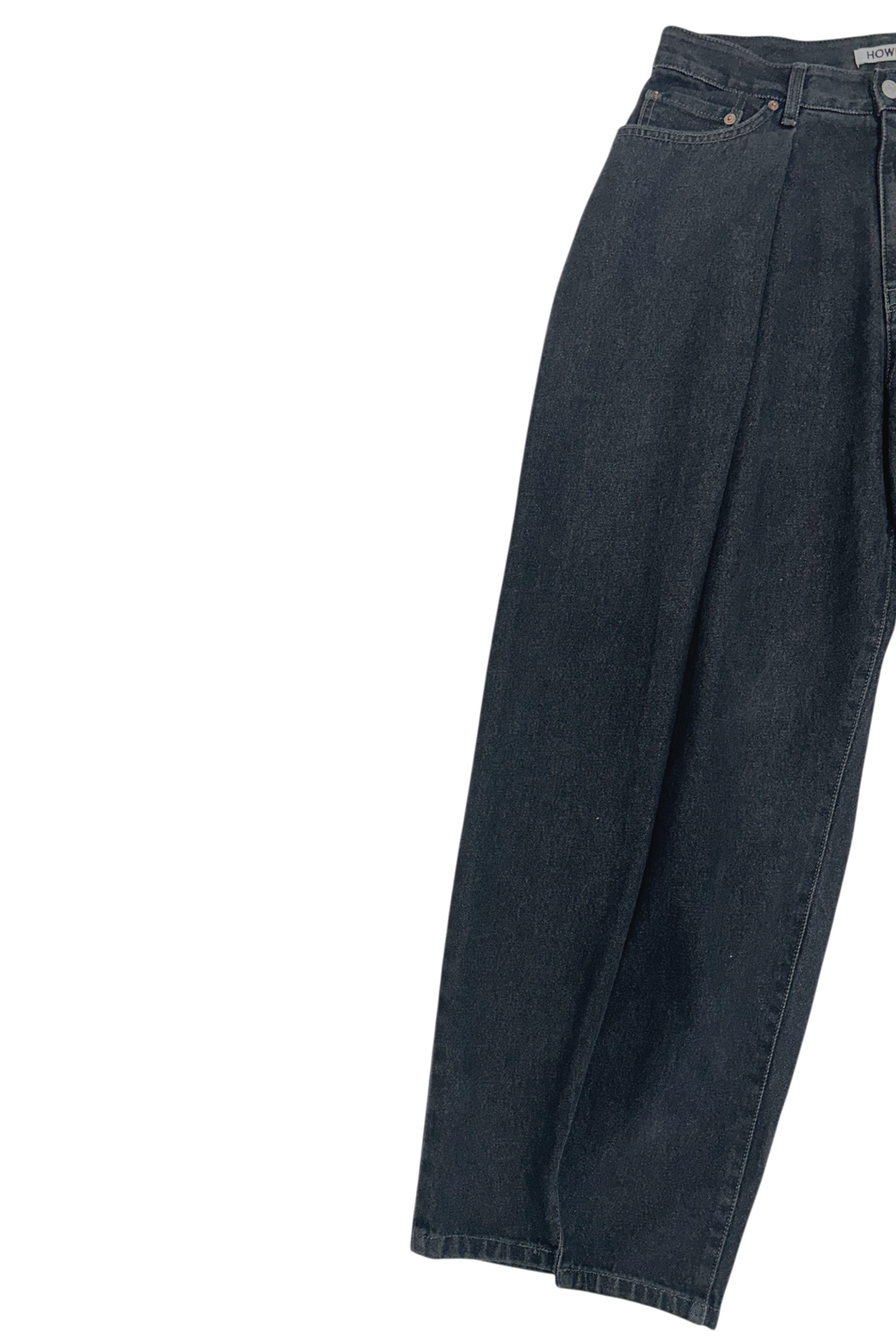 Howell Pleat Balloon Jeans Black | ODD EVEN