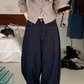 Develop Korea School Days Pinstripe Pants Dark Navy | ODD EVEN