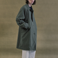 LJG Seersucker Balmacaan Coat Sage Green | ODD EVEN