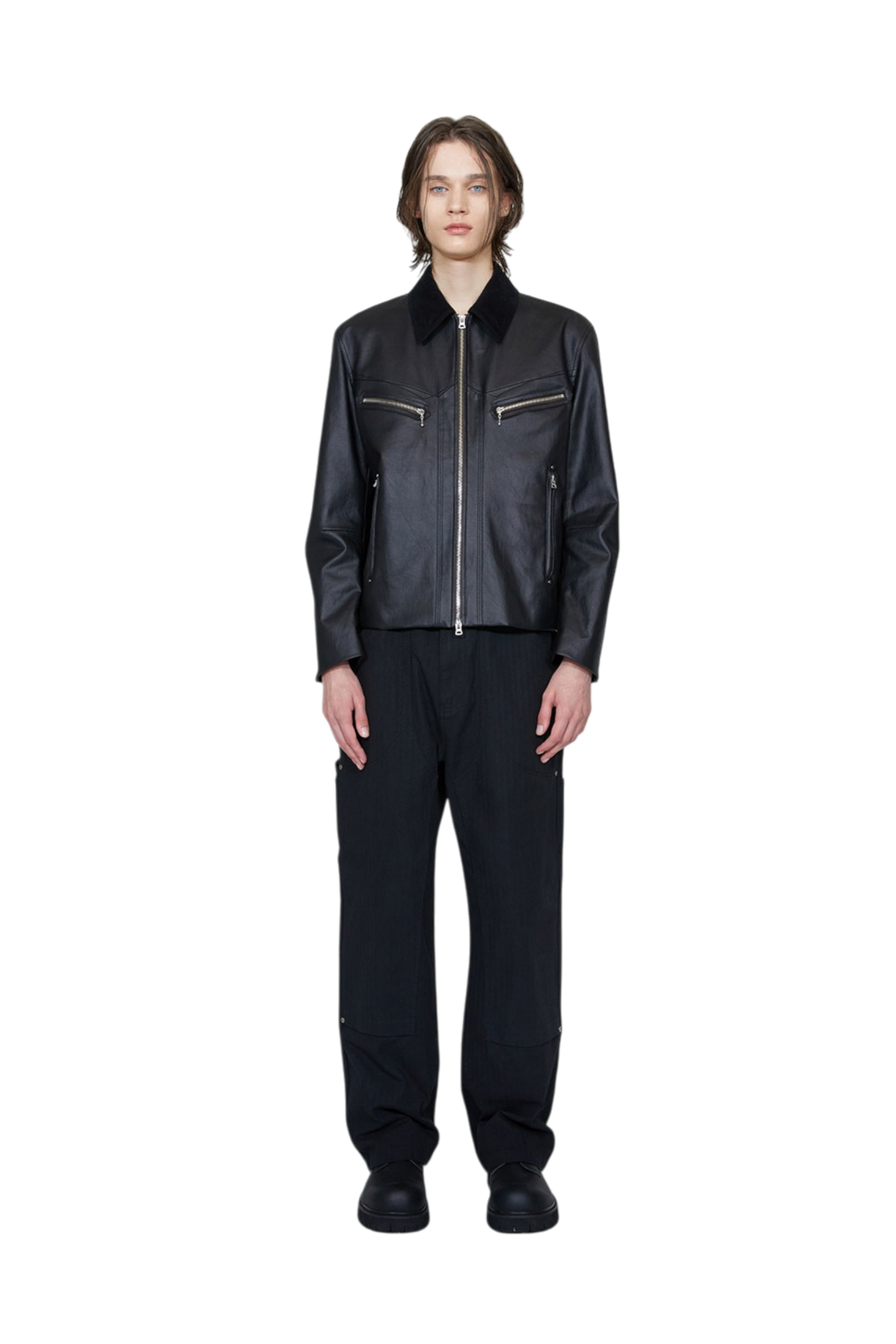 Ilcorso Skulls Crop Coated Jacket Black | ODD EVEN