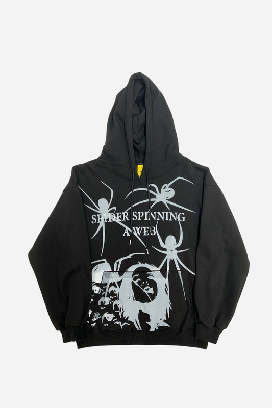 By Attention Spider Spinning Hoodie Black | ODD EVEN