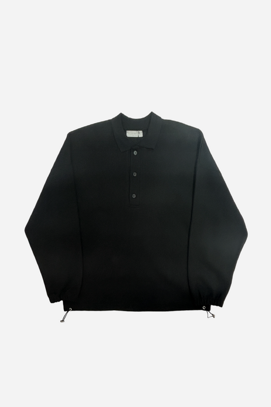 Clear The Hamptons Button Crew Black | ODD EVEN