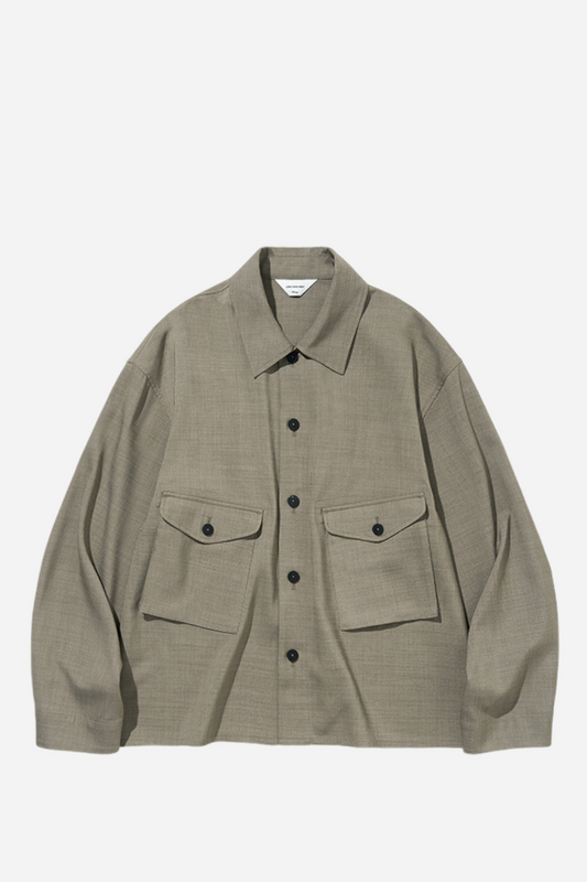 LJG Two Pocket Shirt Jacket Beige | ODD EVEN