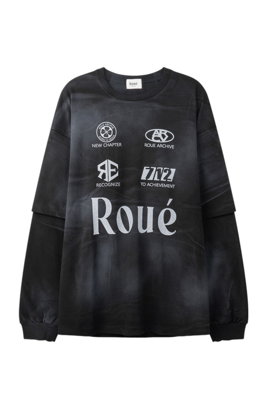 Roue Stamps Washed L/S Black