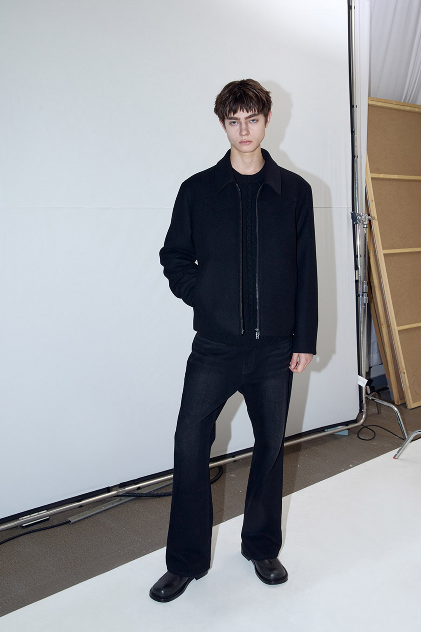 Ilcorso Western Wool Jacket Black | ODD EVEN
