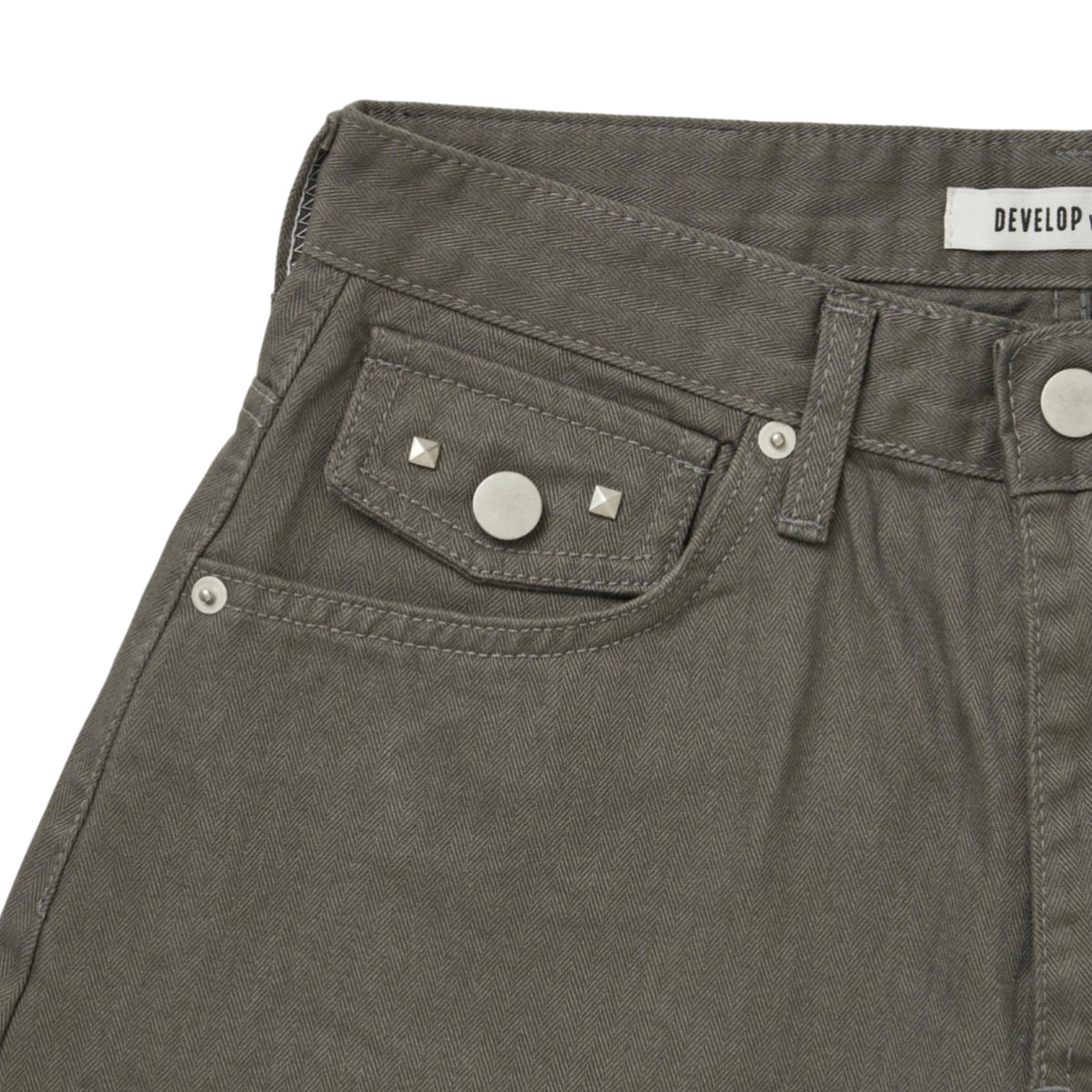 Develop Korea Metal Pants Olive