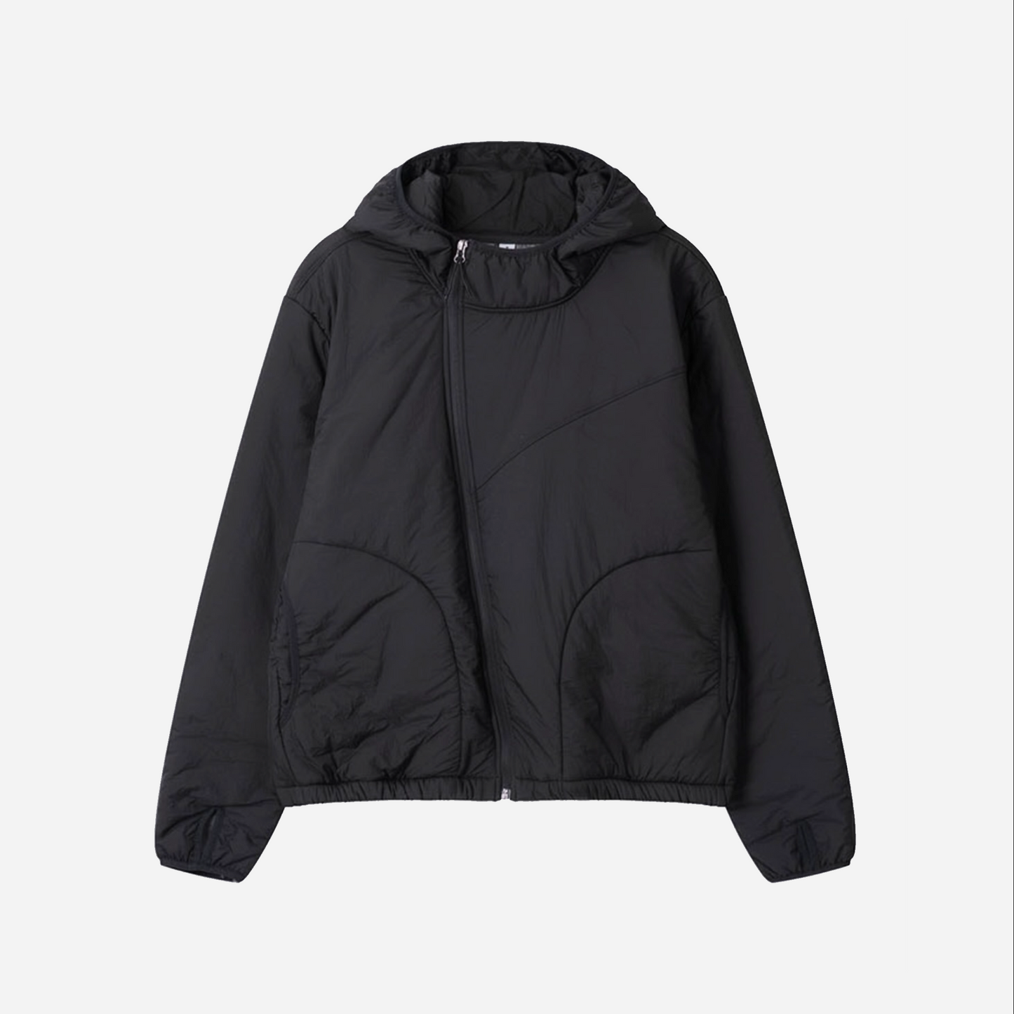 Kaleidoscope Solid Snake Zip Jacket Black