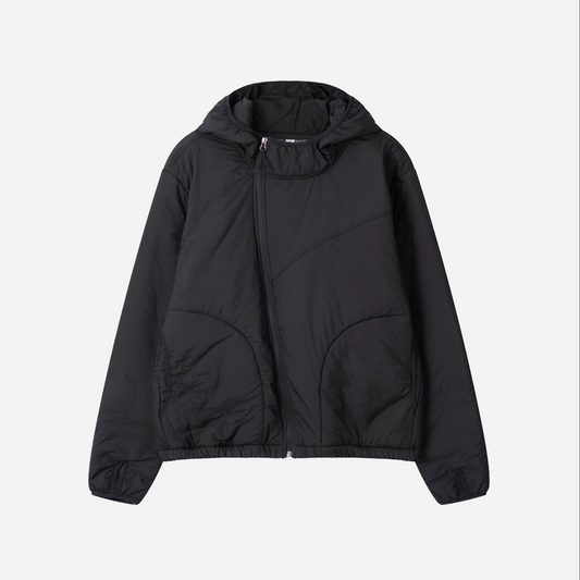 Kaleidoscope Solid Snake Zip Jacket Black