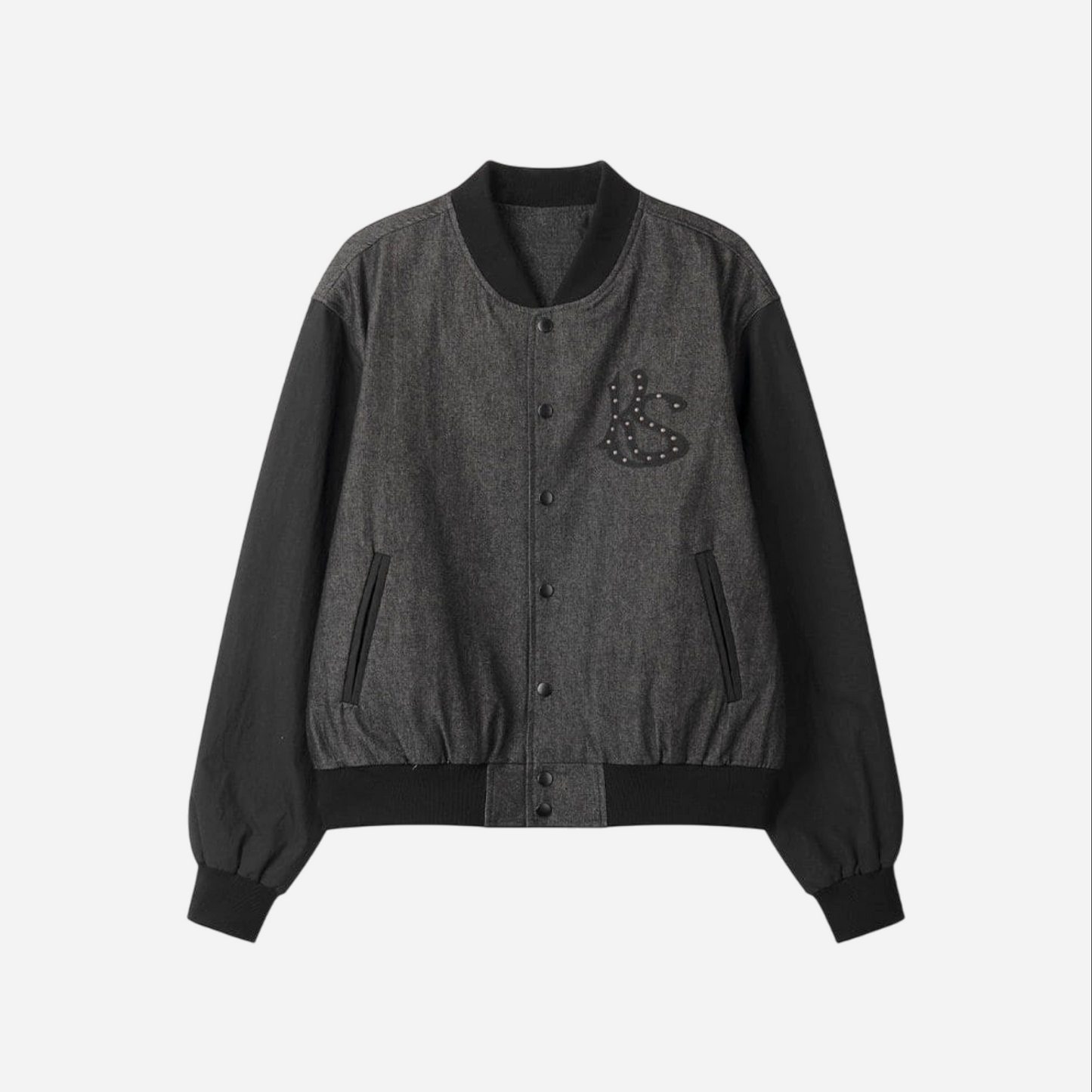 Kaleidoscope Varsity Letterman Jacket Black