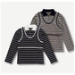 Askhaki Seoul Xliu Striped Top Navy