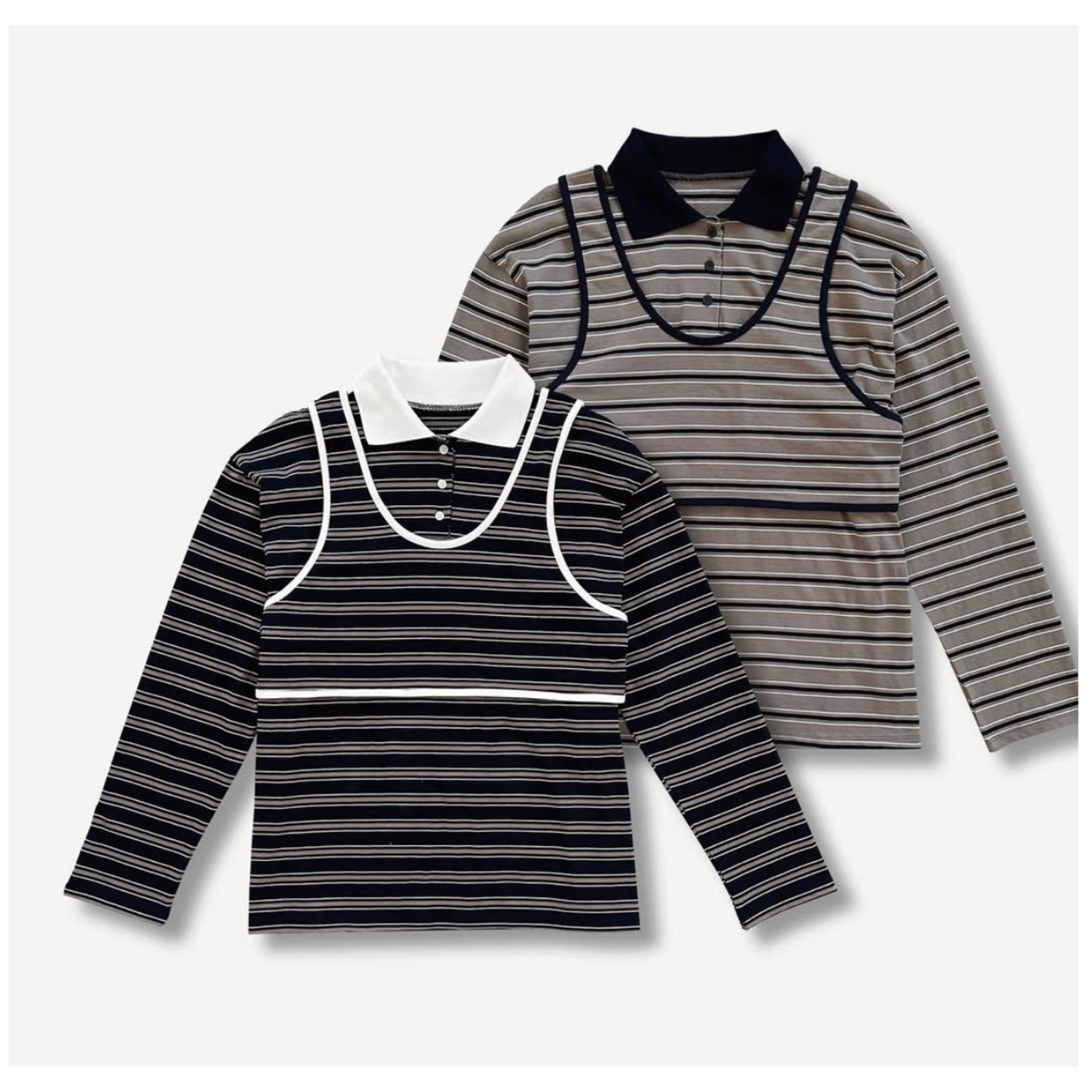 Askhaki Seoul Xliu Striped Top Navy