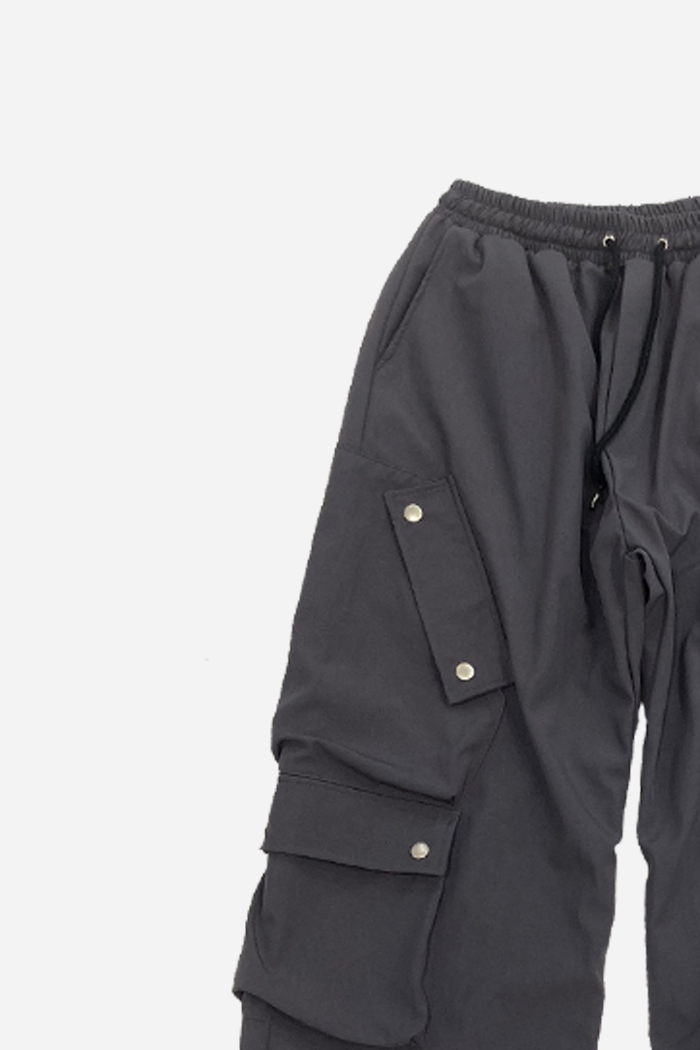 Game Snap button detail Cargo Pants Charcoal l ODD EVEN