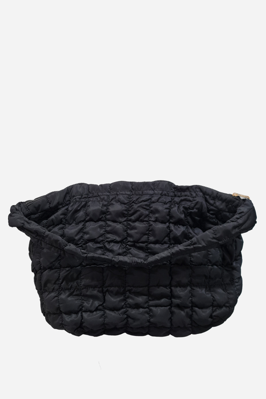 Plush Bubble Tote Large Bag Black | ODD EVEN