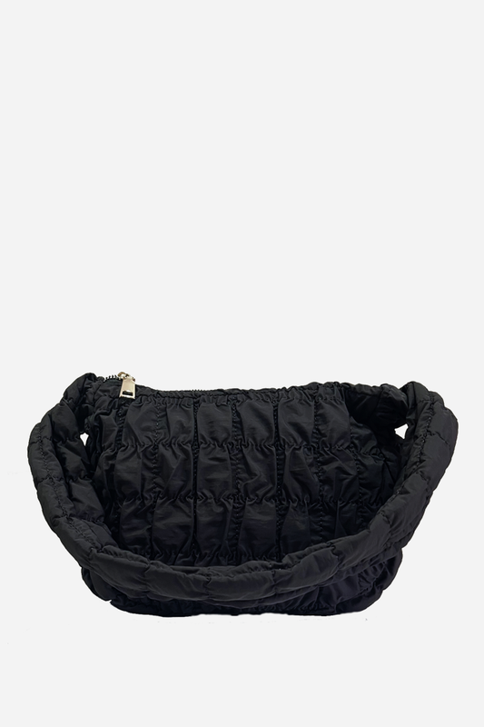 Plush Bubble Tote Small Bag Black | ODD EVEN