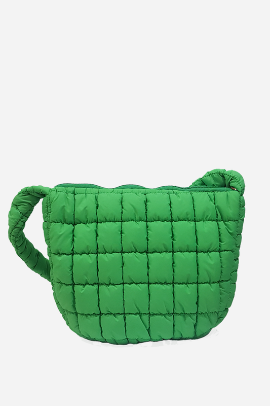 Plush Bubble Tote Medium Bag Green | ODD EVEN