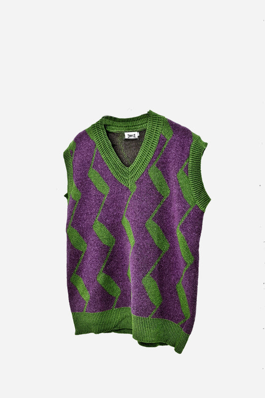 D2 Pattern Vest Purple Green/Purple