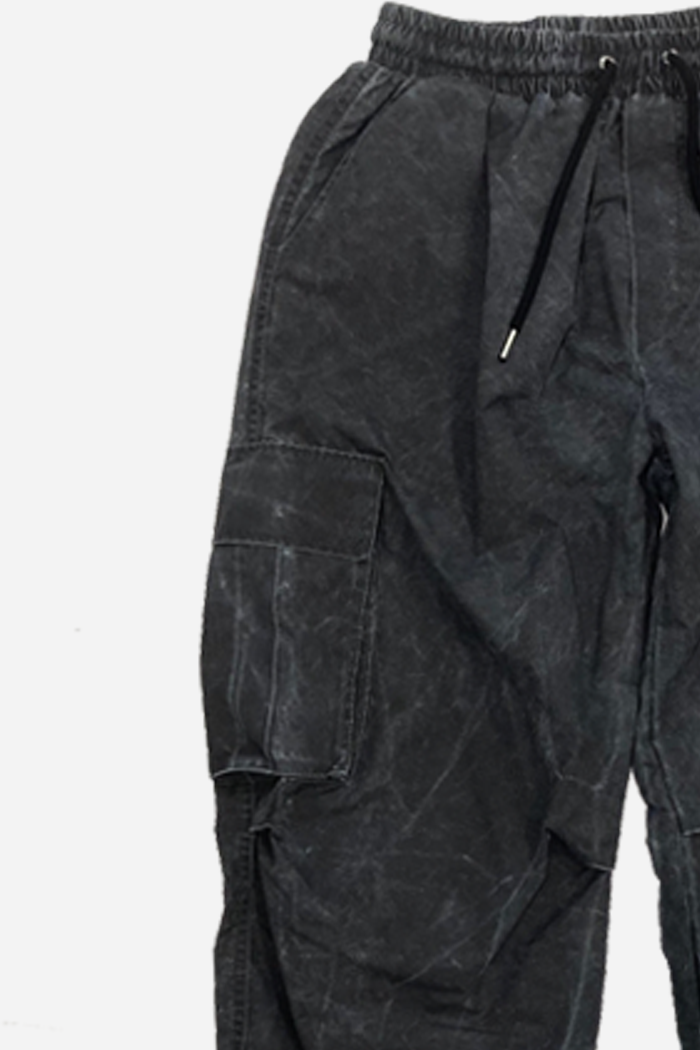 Game Washed Detail Cargo Pants Dark Washed | ODD EVEN